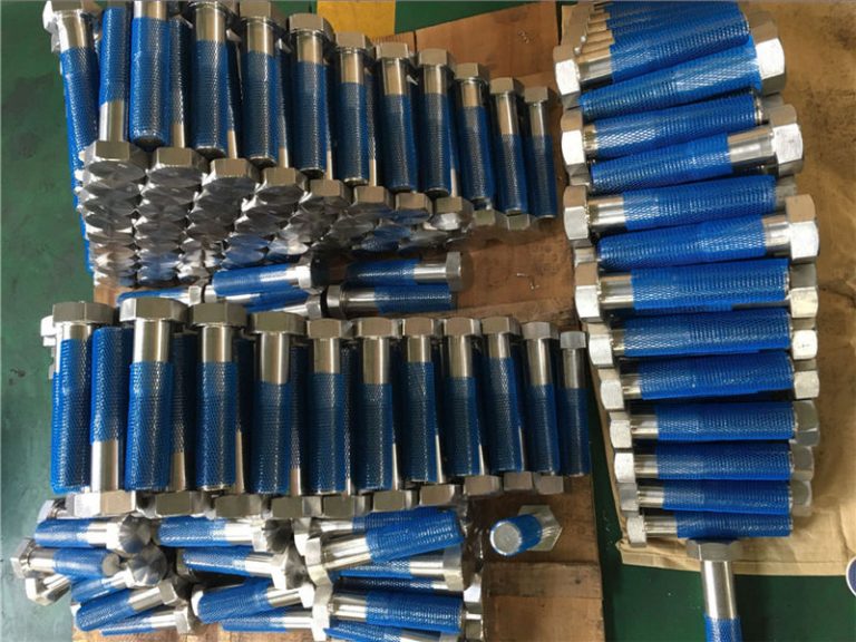 sus 304l en1.4306 ss bərkidici hex boltlar iso4014 yarım iplik